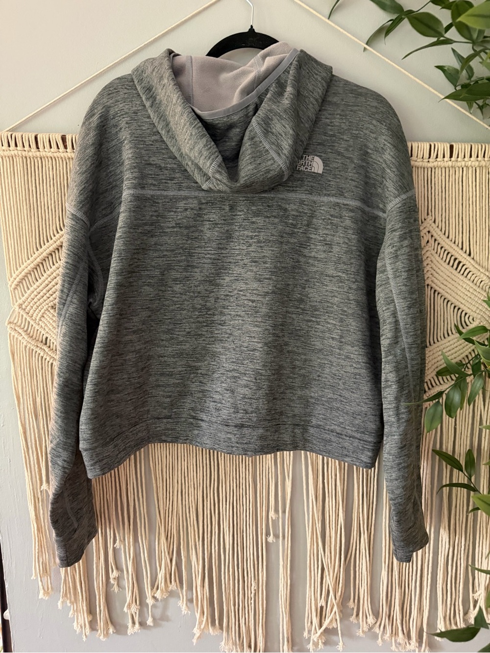 The North Face Women's Gray Pullover Hoodie with Kangaroo Pocket - Picture 9 of 11